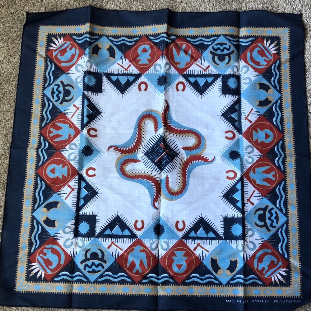 NWOT Vintage Aztec Bandana